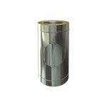 Dubultsienu izolētā dūmvada caurule 0.5m ar revīziju vidū &Oslash;160/250 (1mm) &ndash; IRRK160-0,5