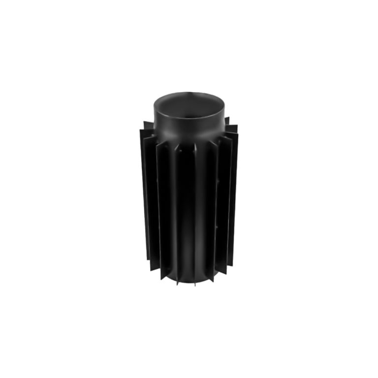 Melnā biezsienu caurule (radiators) 0.5m &Oslash;180 &ndash; KPRAD180-0.5
