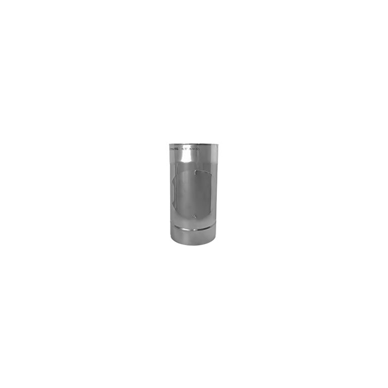 Skursteņa čaula 0.25m &Oslash;100 ar revīziju vidū &ndash; WRR100-0,25