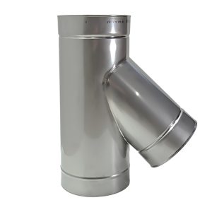Skursteņa čaulas t-gabals 45&deg; &Oslash;140 ar &Oslash;150 izeju (1mm) - WTRK140/150-45