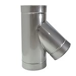 Skursteņa čaulas t-gabals 45&deg; &Oslash;80 ar &Oslash;130 izeju &ndash; WTR80/130-45
