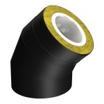 Smooth dubultsienu dūmvada līkums 45&deg; &Oslash;150/250 &ndash; IKSM150-45
