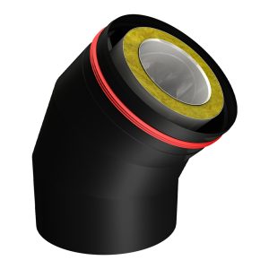 Aero trīssienu dūmvada līkums 45&deg; &Oslash;180/300 - AEKM180-45